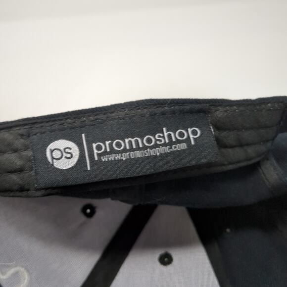 Micron Slideback Baseball Cap Black One Size Adjustable Embroidered Promo Shop - Picture 9 of 10